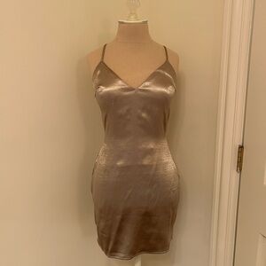 REVOLVE silk gold dress size XS
